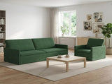 Sofa Set 2 pcs Jungle Green Corduroy Fabric 3433258