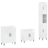 3 Piece Bathroom Cabinet Set HAARLEM High Gloss White 3417454