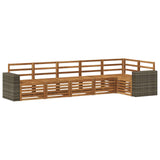 Sectional Sofa Set 6 pcs Natural Solid Acacia Wood 3384425