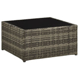 Garden Sofa Set Grey PE rattan, powder-coated steel, fabric Medium 313137