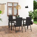 5 Piece Garden Dining Set Black 3060048