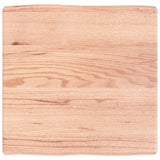 Table Top Light Brown 60x60x cm Treated Solid Wood Live Edge 363937