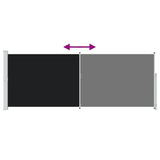 Patio Retractable Side Awning 180x500 cm Black 313405