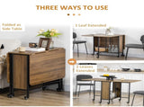 Six-Person Drop Leaf Dining Table - Brown/Black T3398P330383