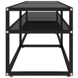 TV Cabinet Black Tempered glass, powder-coated steel Medium 331719