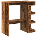 ZNTS Bar Table with Storage Rack Old Wood 100x48x101.5 cm 856758