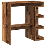 ZNTS Bar Table with Storage Rack Old Wood 100x48x101.5 cm 856758