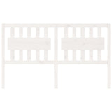 Bed Headboard White Solid pine wood 155.5 cm width x 100 cm height 818576