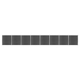 Fence Panel Set WPC 1391x186 cm Black 3070435