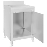 Commercial Kitchen Cabinet with Drainboard Stainless Steel 147228