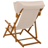Deck Chair 2 pcs 3 Position Solid Eucalyptus Wood Beige 3407814