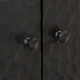 Side Cabinet Black 60x33x75 cm Solid Wood Mango 356821