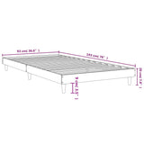 Bed Frame without Mattress Smoked Oak 90x190 cm Single Engineered Wood 832098