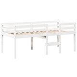 ZNTS High Sleeper Bed without Mattress White 90x200 cm Solid Wood Pine 3281978