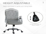 Velvet-Feel Work Chair, with Diamante Back - Grey T3398P377452