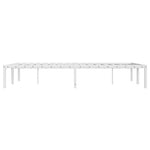 ZNTS Metal Bed Frame without Mattress White 120x190cm 373670