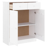 Shoe Cabinet ALTA White 77x35x96 cm Solid Wood Pine 353926