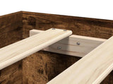 Bed Frame with Headboard Smoked Oak 80 x 200 cm Engineered Wood 3429679