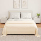Throw Blankets 6 pcs Cream 280 x 210 cm Fleece 42017138