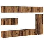 ZNTS 7 Piece TV Cabinet Set Wall-mounted Old Wood Engineered Wood 3329213