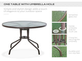 Garden Patio Texteline Folding Chairs Plus Table and Parasol Furniture Bistro Set 6 Pieces T3398P318672