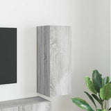 TV Wall Cabinet Grey Sonoma 30 x 31 x 80 cm Engineered Wood 892301