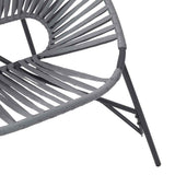 Garden Egg Chair Black and Light Grey Poly Rattan 4009289