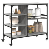 Kitchen Trolley Grey Sonoma 100x45x89.5 cm Engineered Wood 842384