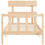 Bed Frame without Mattress Single Solid Wood Pine 3193236