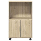 Rolling Cabinet Sonoma Oak 55x40x91 cm Engineered Wood 853184