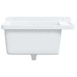 Utility Sink for Wall Mounting White 60x40x28 cm Resin 4002795