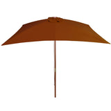 Garden Parasol Terracotta UV protective polyester and wood 313759