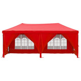 Folding Party Tent with Sidewalls Red 3x6 m 93548