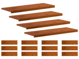 Stair Tread 16 pcs 80 x 25 x 2 cm Brown Solid Oak Wood 3449466