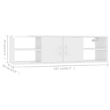 Wall Shelf High Gloss White 102x30x29 cm Engineered Wood 806262