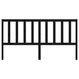 Bed Headboard Black Solid pine wood 186x4x100 cm Bed Headboard 817759