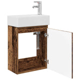 Bathroom Vanity Unit with Tap Old Wood 45.5 x 22.5 x 84 cm 889479