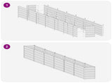 Raised Garden Bed Grey 600 x 40 x 55 cm cold-rolled steel 8006299