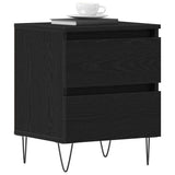 Bedside Cabinet Black oak 40 x 35 x 50 cm Engineered wood 863486