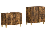 2 Piece Bathroom Cabinet Set ARNHEM Smoked Oak Engineered Wood 3417608