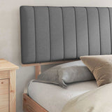 Bed Frame with Upholstered Headboard Light Grey 180 x 200 cm 3398099