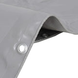 Tarpaulins Grey 4 x 6 m Canvas with PVC Coating 43815