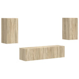 TV Cabinet Set 4 pcs Sonoma Oak Engineered Wood 3409152