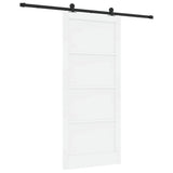 Sliding Door ORKDAL White 93 x 211 cm Solid Pine Wood 3333489