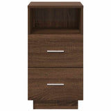 ZNTS Bedside Cabinets 2 pcs with 2 Drawers Brown Oak 36x36x68 cm 858591