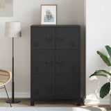 Industrial Storage Chest Black 75x40x120 cm Steel 145359