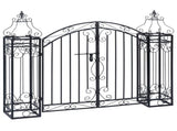 Ornamental Garden Gate Wrought Iron 122x20.5x100 cm 49419