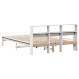 Bed Frame without Mattress White 150x200 cm King Size Solid Wood Pine 3309735