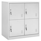 336432 Locker Cabinet Light Grey 90x45x92,5 cm Steel