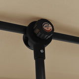 Garden Parasol with Aluminium Pole 180x110 cm Taupe 47331